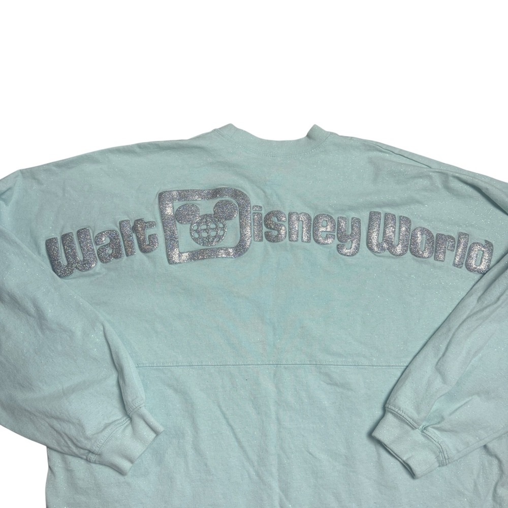 Disney Spirit Jersey Walt Disney World Mint Green Sparkle Glitter Large